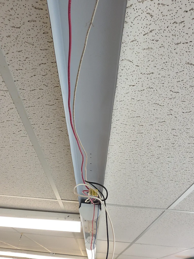 Commercial ceiling wiring