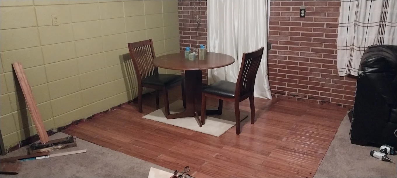 Hardwood floor install