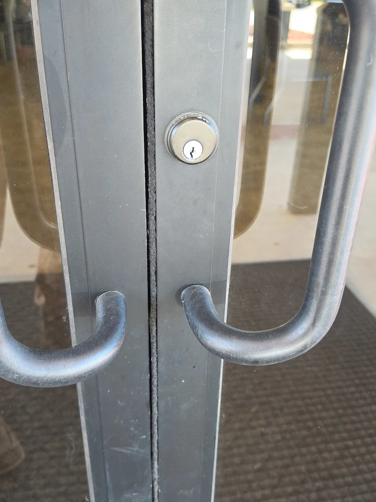 Storefront door lock