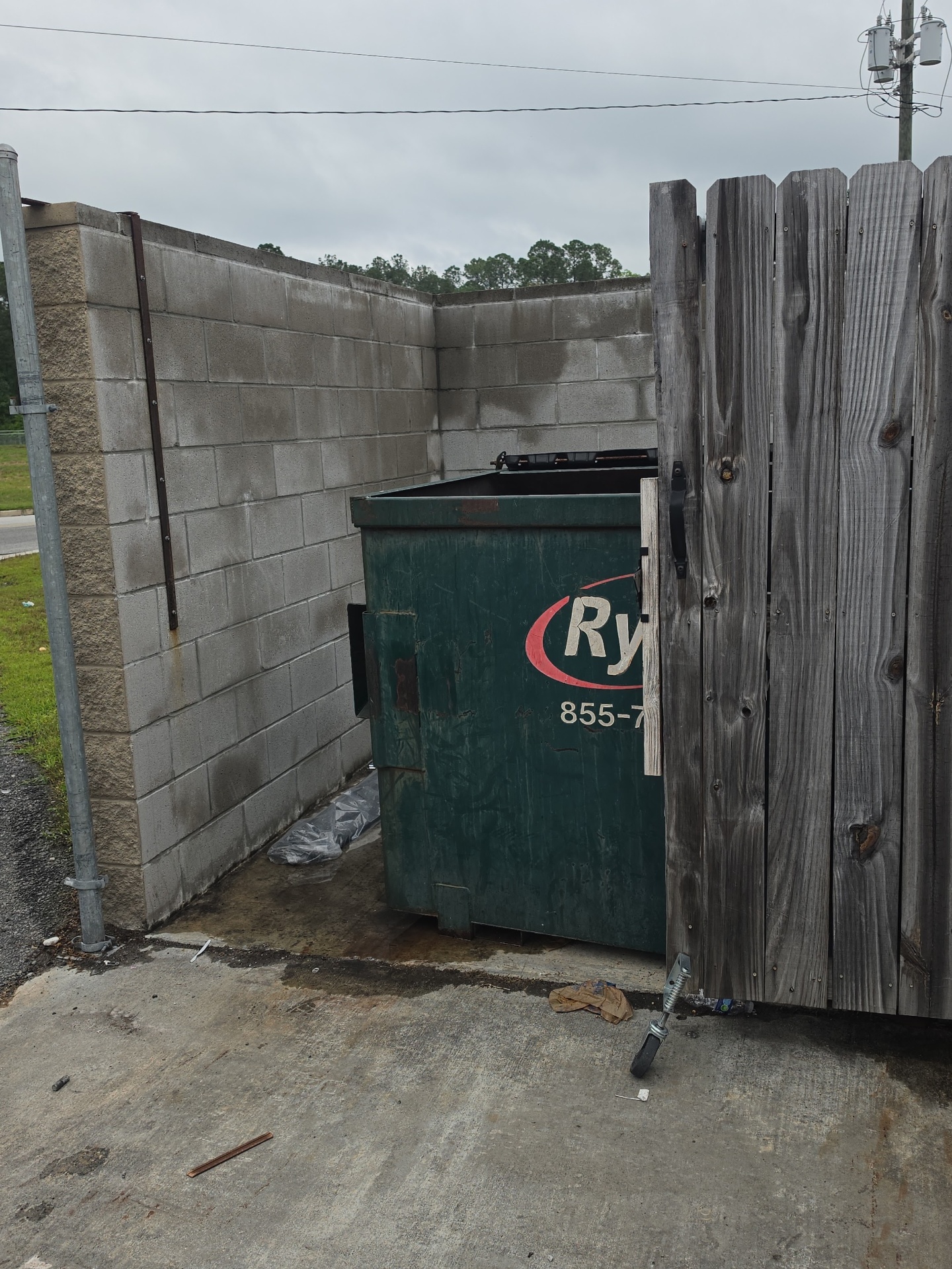 Commercial dumpster gate repair